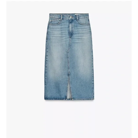 ZARA Denim midi skirt - Picture 4 of 7